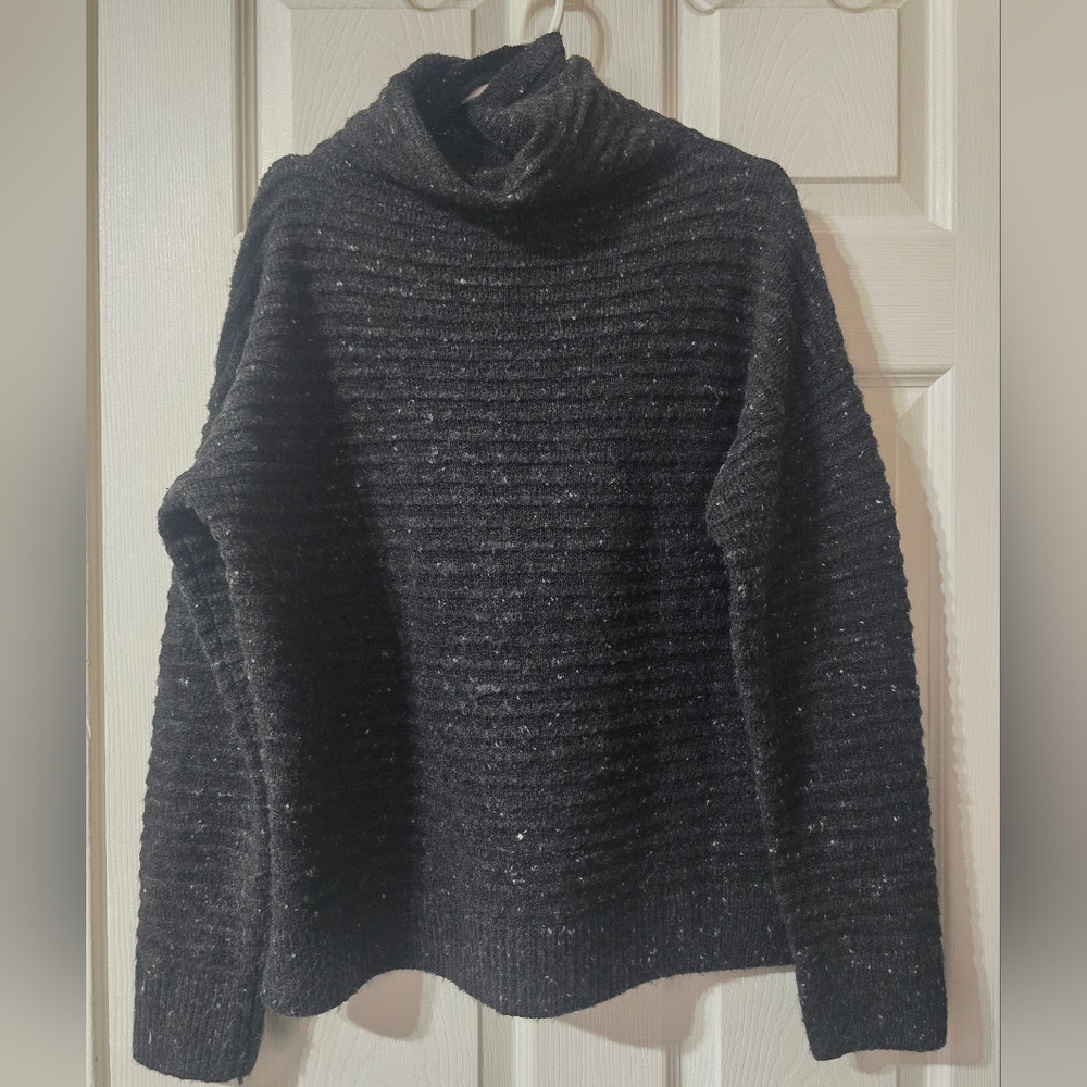 Madewell Donegal Belmont Mockneck Textured Knit Wool Blend Sweater, EUC! - Picture 2 of 11